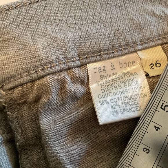 Rag & Bone Jeans, Grey, Mid Rise, Skinny, 5-Pocket, With Stretch, Size 26 - Picture 6 of 16
